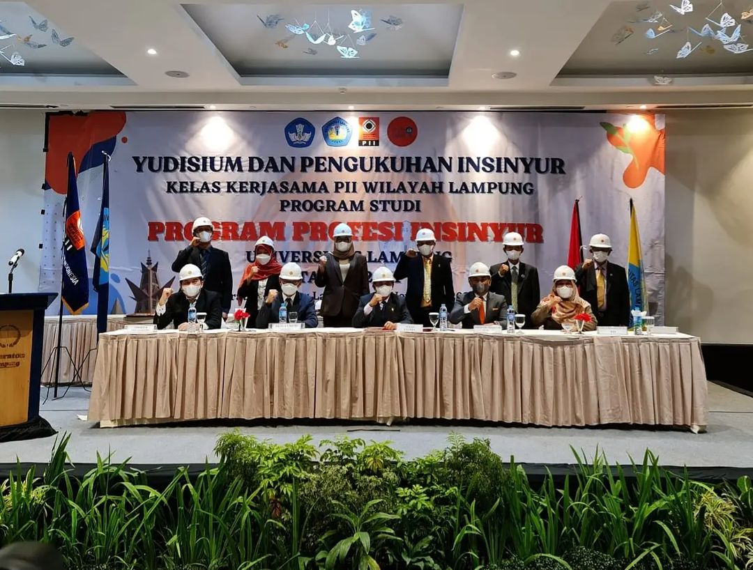 Program Studi Program Profesi Insinyur Universitas Lampung Selenggarakan Pengukuhan Insinyur Kelas Kerjasama PII Wilayah Lampung Tahun 2021